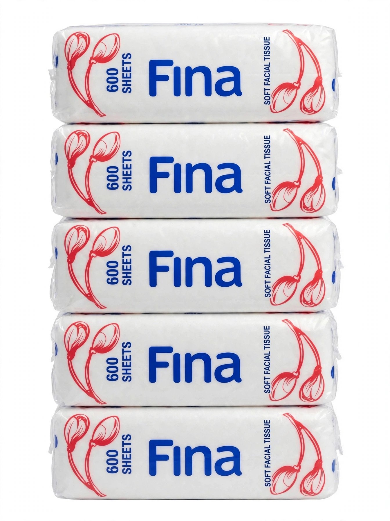 Fina soft facial tissue 600 sheets