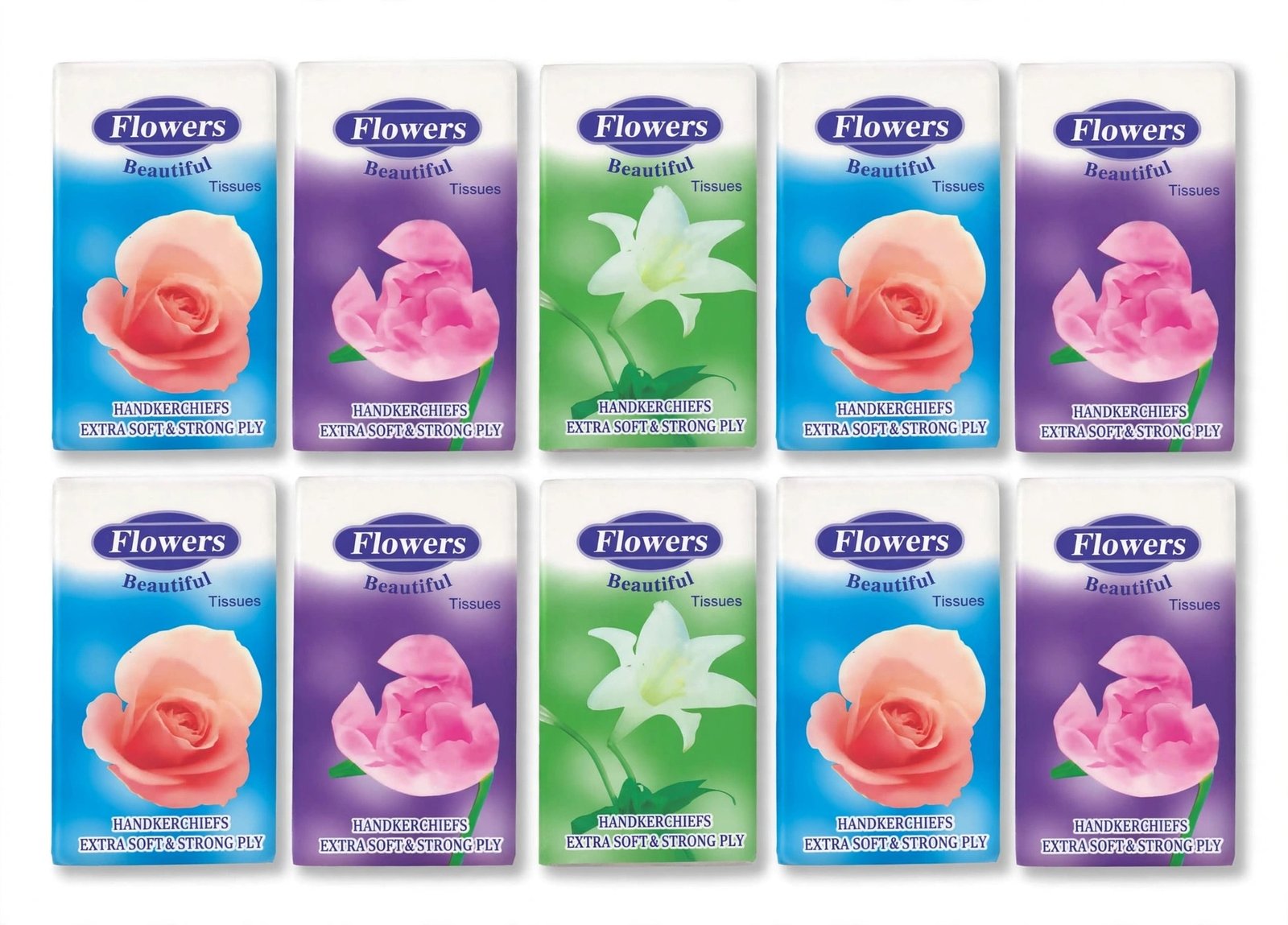 Flowers beautiful pocket tissue 1*10pcs