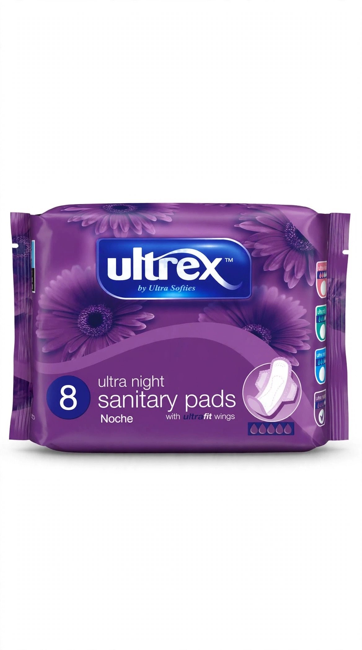 Ultrex sanitary pads 8 ultra night
