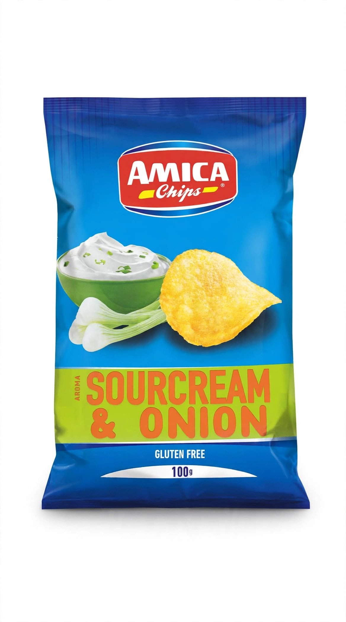 Amica Chips Aroma Sourcream & Onion - Gluten Free 100g