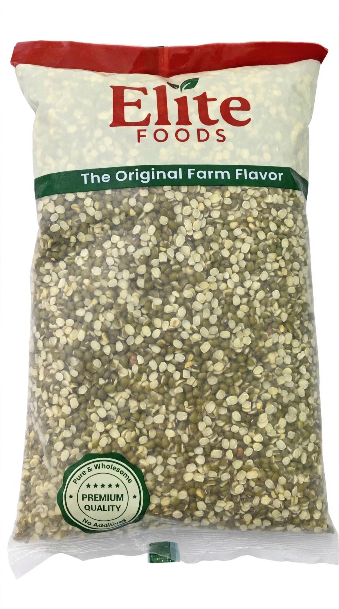 Elite Foods Green Moong Split 500g - ملق أخضر مجروش