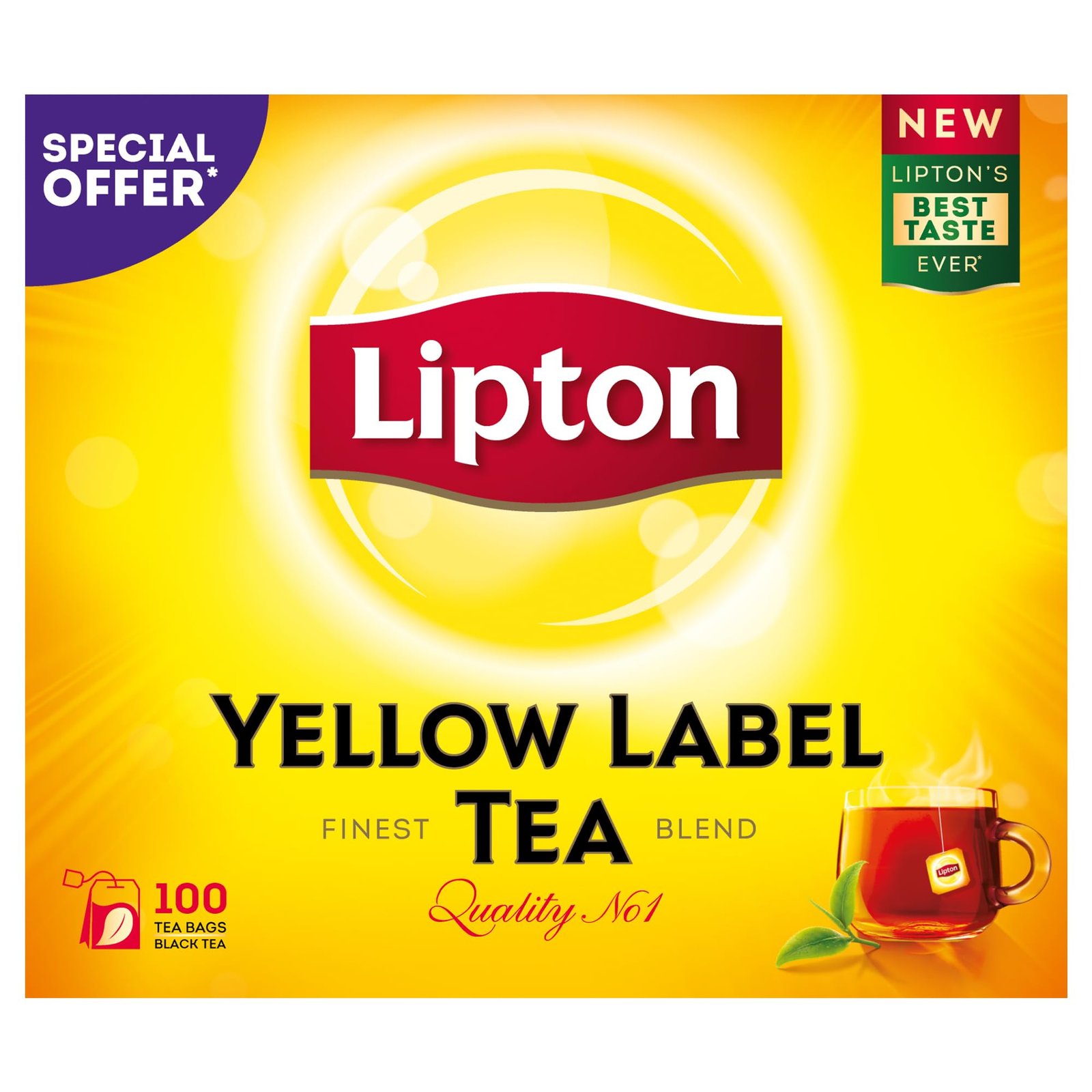 Lipton Yellow Label Tea – Finest Tea Blend Pack Size: 100 Tea Bags