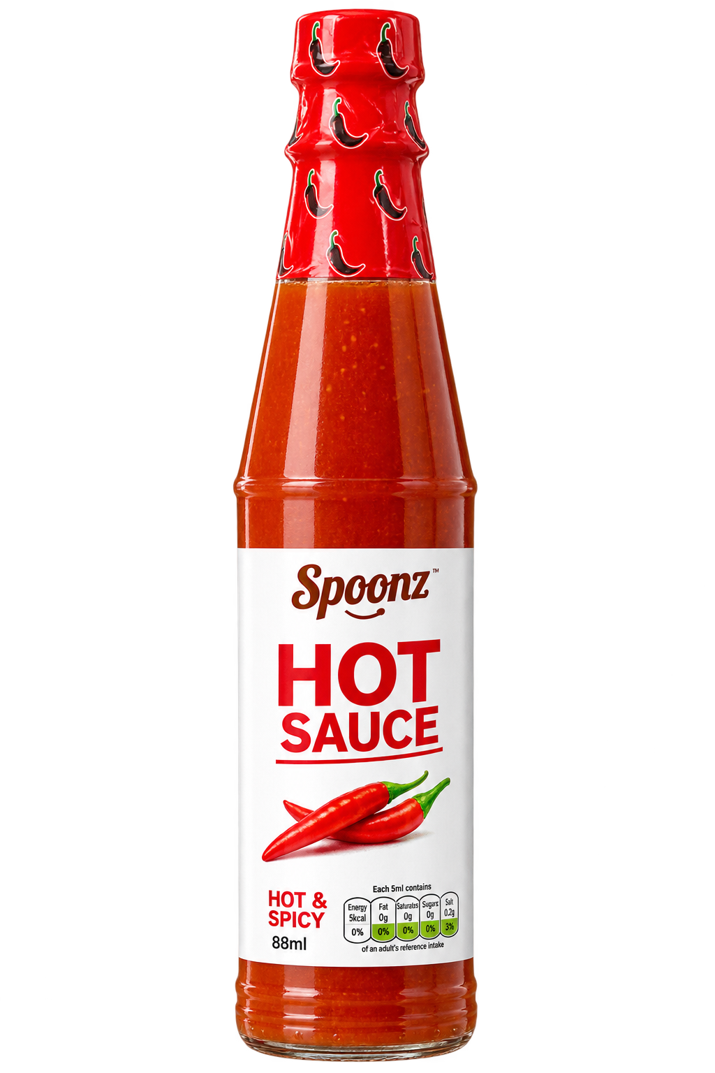 Spoonz hot sauce 88ml hot &spicy