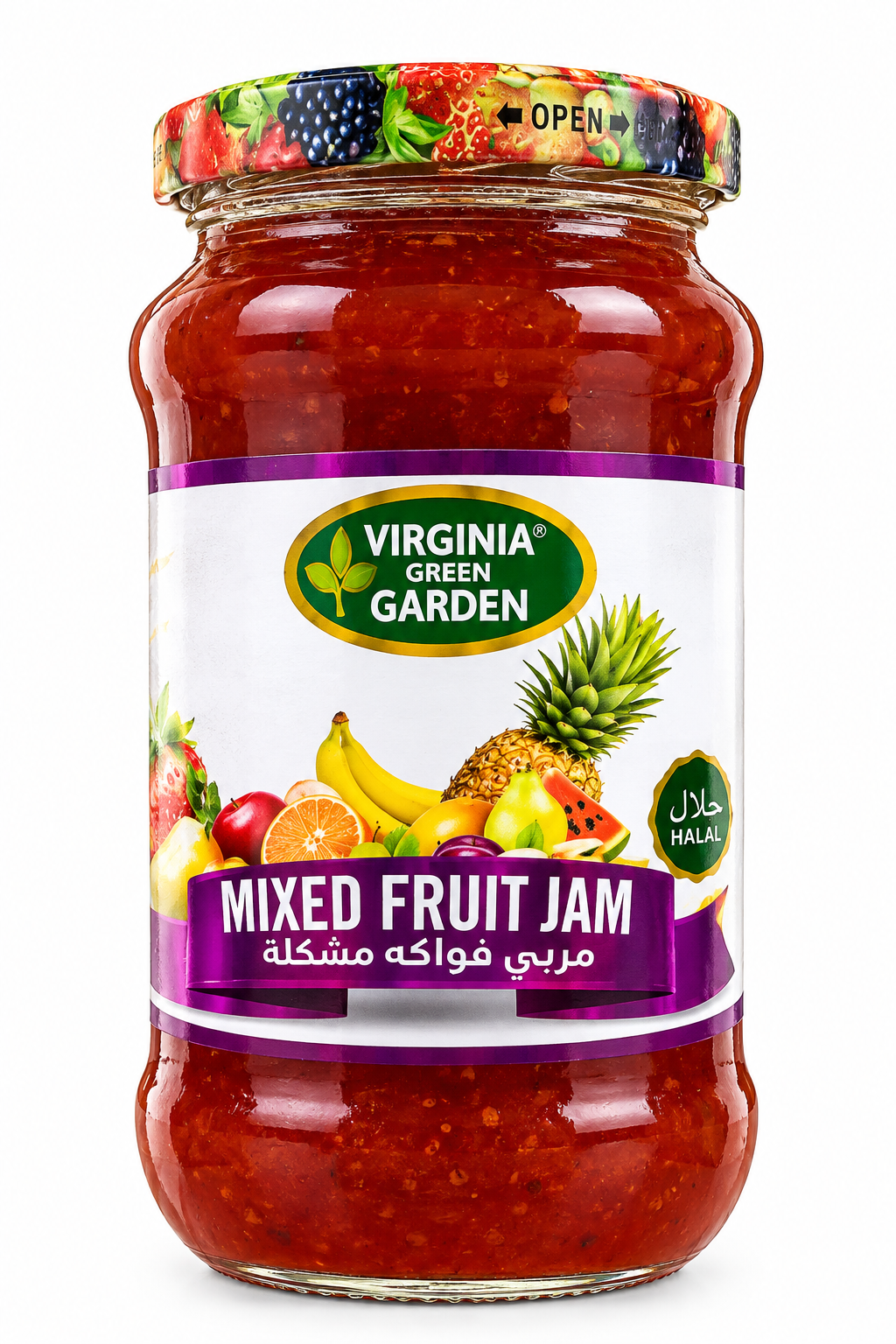 Virginia green garden mixed fruit jam 350g