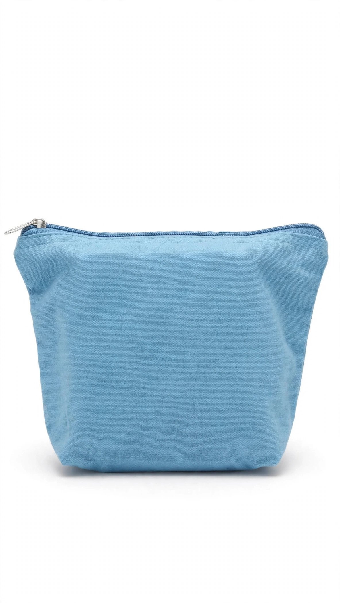 Cotton bag small Sky Blue  Zipper Pouch