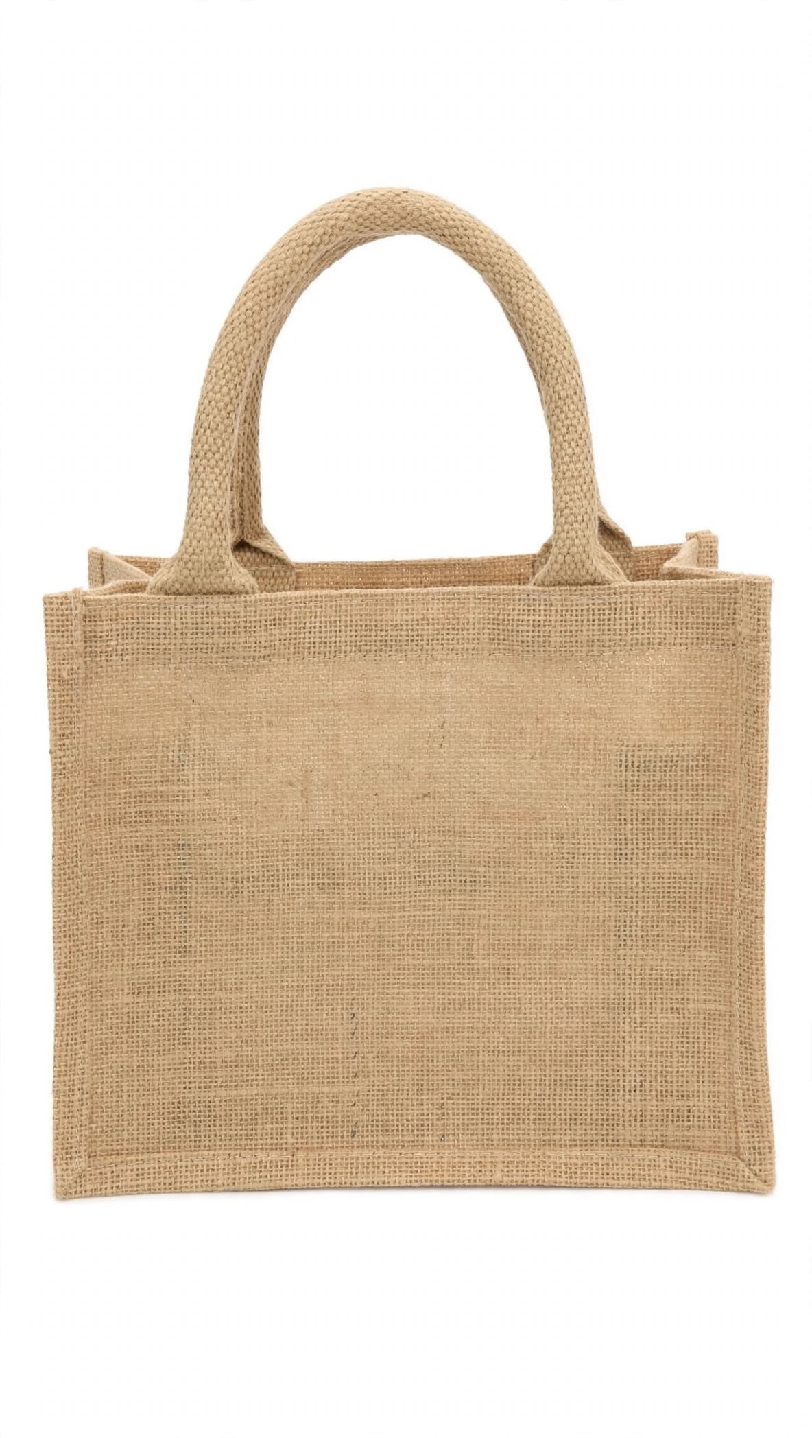 Jute tote with rope small