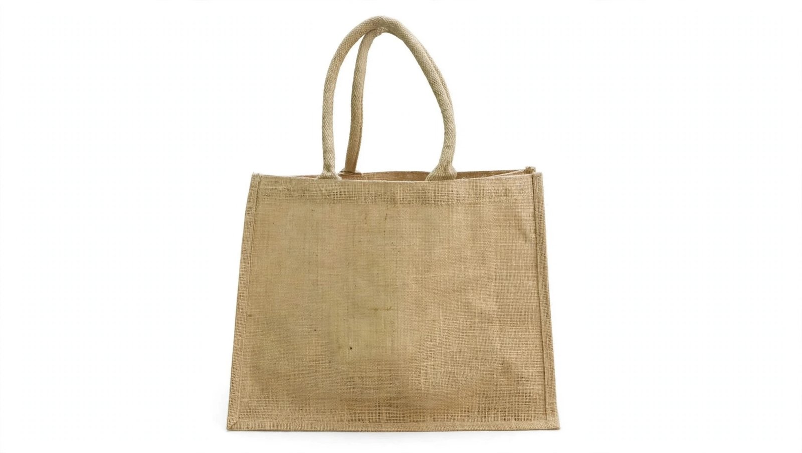 Jute bag with rope handle natural large